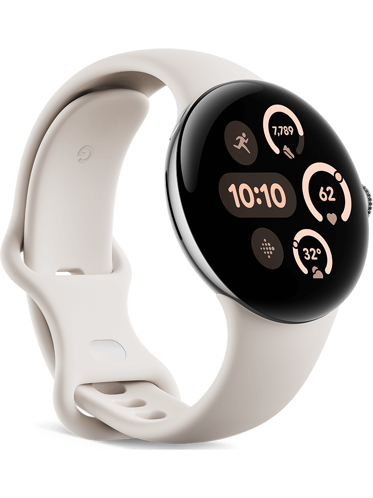 Google Pixel Watch 3 41 mm, Silver Porcelain