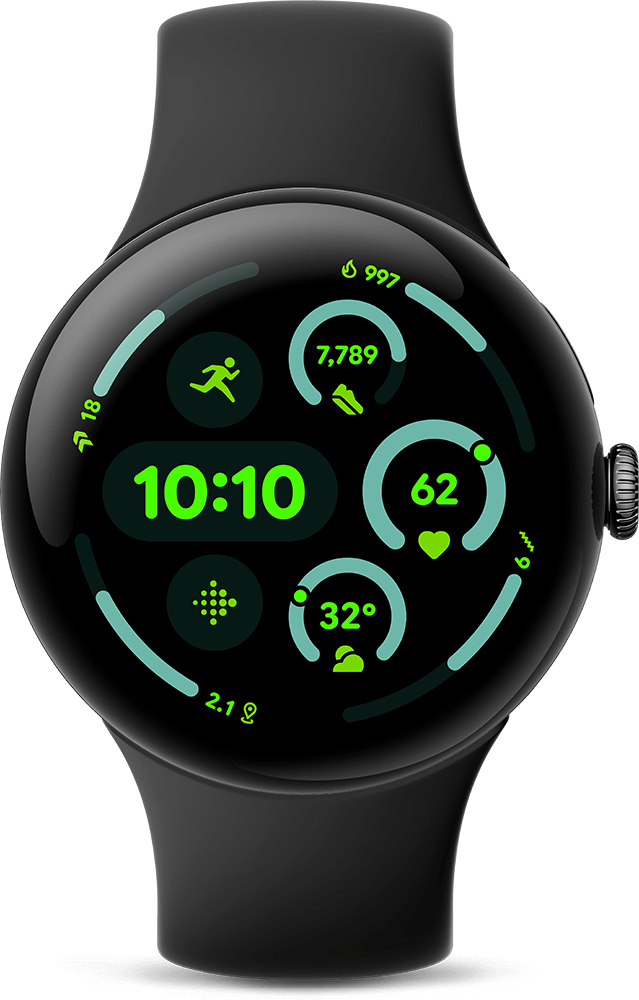 Google Pixel Watch 3 45 mm, Black Black